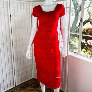 NWT, OHNE TITEL, Red Whipstitch Trim Skirt Set, Lg.